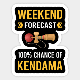 Weekend Forecast Kendama Sticker